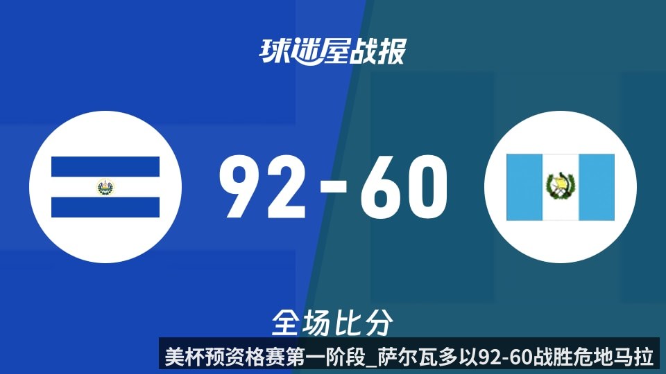 美杯预资格赛第一阶段_萨尔瓦多以92-60战胜危地马拉
